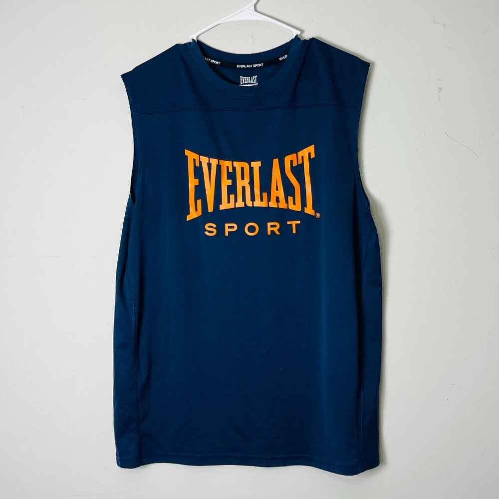EVERLAST SPORT SLEEVELESS BLUE LARGE SHIRT - Picture 1 of 9